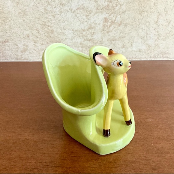 Vintage Bambi Figurine Planter - Picture 2 of 9